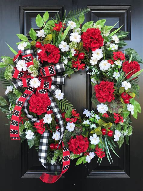 door wreath red